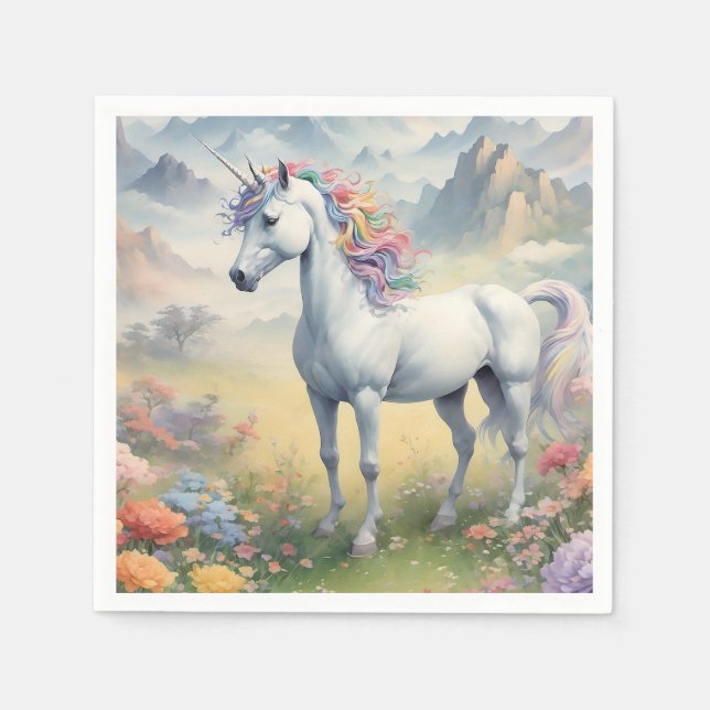 Guardanapo De Papel Unicorn Paper Napkin (Frente)