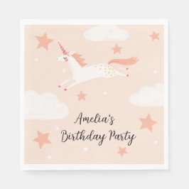 Guardanapo De Papel Unicórnio e Estrelas Aniversário