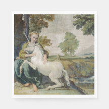 Unicórnio e Jovem Mulher (por Domenichino)