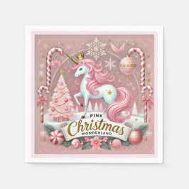 Guardanapo De Papel Unicórnio Mágico do País das Maravilhas do Natal R