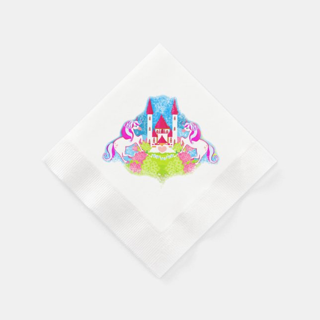 Guardanapo De Papel unicórnios bonitos Napkin (Canto)