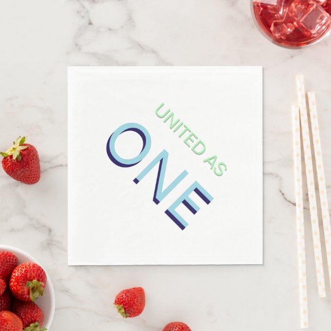 Guardanapo De Papel Unidos como Uma Mensagem de Unidade  (Insitu)