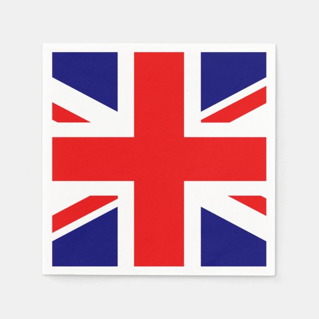 GUARDANAPO DE PAPEL UNION JACK - A BANDEIRA BRITÂNICA      (Frente)