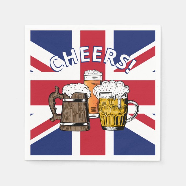 Guardanapo De Papel Union JACK Excelente British Beer Paper (Frente)