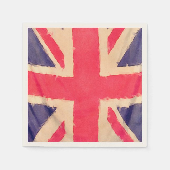 Guardanapo De Papel Union JACK FLAG grunge (Frente)