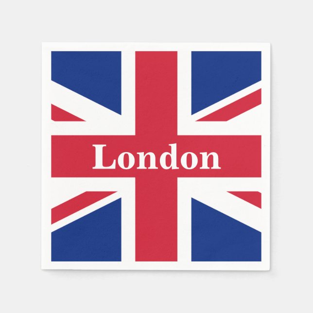 Guardanapo De Papel Union Jack London ~ British Flag Paper Jantar Napk (Frente)