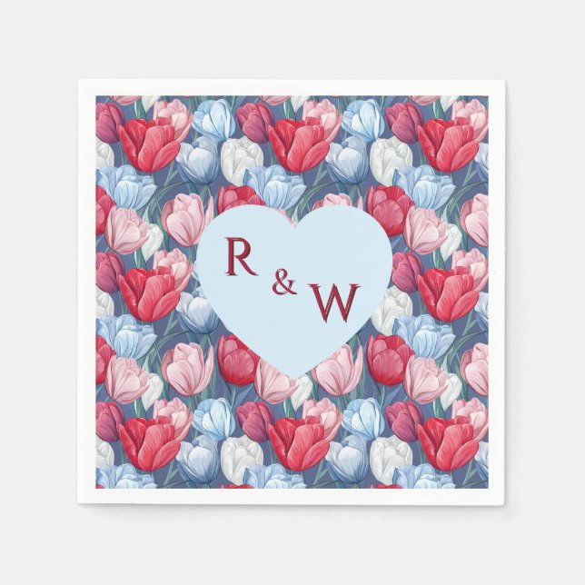 Guardanapo De Papel Unique Tulip Petal Mountain Wedding (Frente)