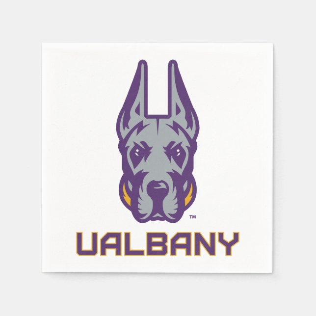 Guardanapo De Papel Universidade de Albany Great Danes (Frente)