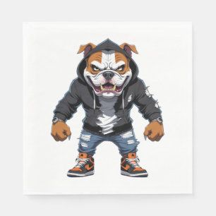 Guardanapo De Papel Urban Alpha Bulldog - Estilo de Rua Mascot