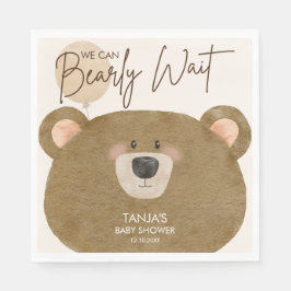 Guardanapo De Papel Urso Bonito Que Podemos Esperar Chá de fraldas De 