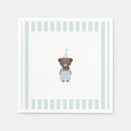 Guardanapo De Papel Urso branco azul-peludo