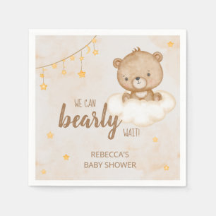 Guardanapo De Papel Urso Cinto Castanho Que Podemos Banhar Chá de fral