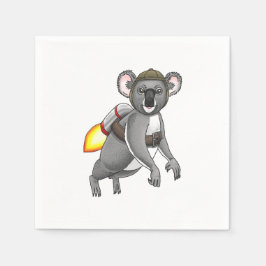 Guardanapo De Papel Urso Coala Foguete