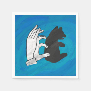 Guardanapo De Papel Urso Cub da sombra no azul