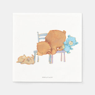 Guardanapo De Papel Urso de Brown grande, chita, & cadeiras flexíveis