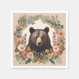 Guardanapo De Papel Urso de Cottagecore
