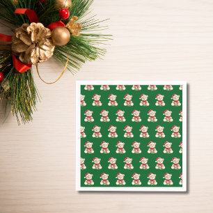 Guardanapo De Papel Urso de Natal Adorável