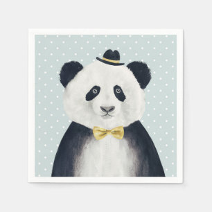 Guardanapo De Papel Urso de panda da aguarela