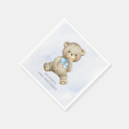 Guardanapo De Papel Urso de pelúcia aniversário menino qualquer idade