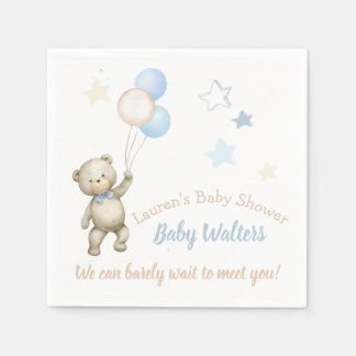Guardanapo De Papel Urso de Teddy Chá de fraldas Personalizado Napkins