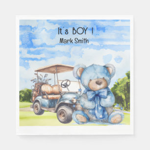 Guardanapo De Papel Urso de Teddy de Golfe É Garoto para Chá de fralda