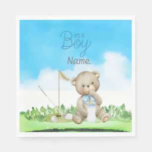Guardanapo De Papel Urso de Teddy de Golfe É Garoto para Nápoles Chá d