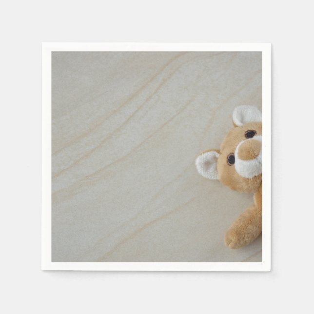 Guardanapo De Papel Urso de Teddy em Faux Marble (Frente)