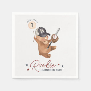 Guardanapo De Papel Urso do primeiro aniversario Rookie