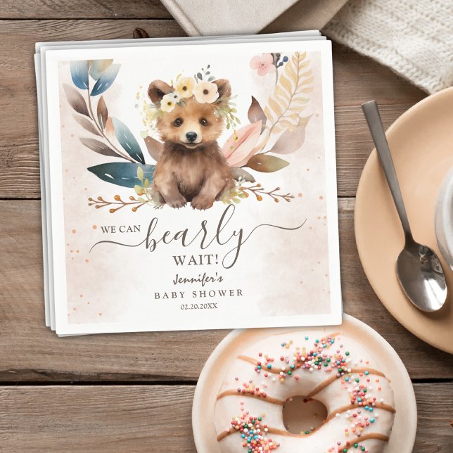 Guardanapo De Papel Urso Justo Russo Sexo Chá de fraldas Neutro Napkin (Criador carregado)