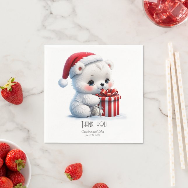Guardanapo De Papel Urso polar de Natal (Insitu)