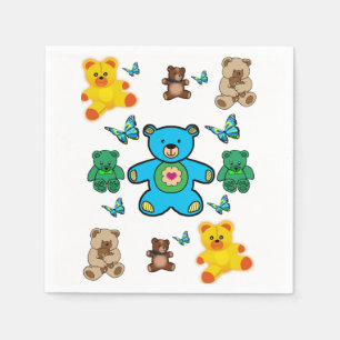 Guardanapo De Papel Ursos peludos de papel Napkin