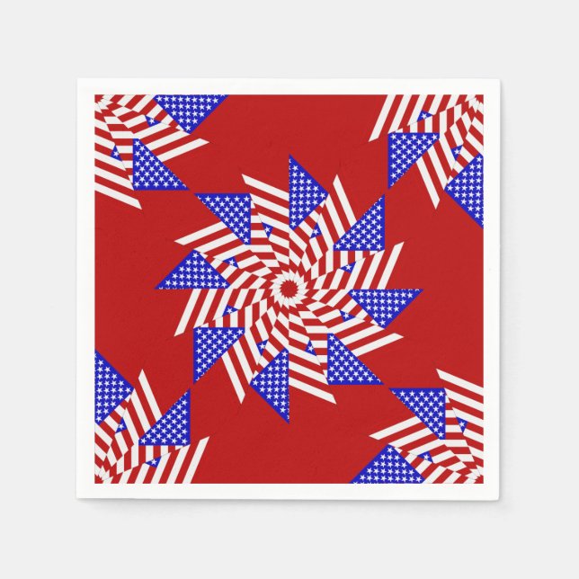 Guardanapo De Papel USA Flag Teabag Folding s13R-PAPER NAPKINS (Frente)