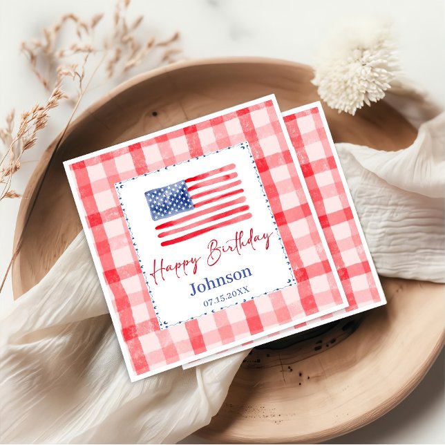 Guardanapo De Papel USA Independence Day Themed Birthday (Criador carregado)