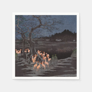 Guardanapo De Papel Utagawa Hiroshige - Fotos do Ano Novo