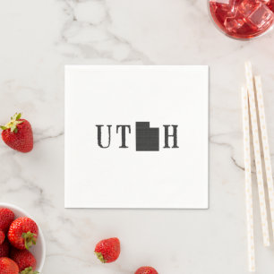 Guardanapo De Papel Utah Word Art Paper Party Napkins