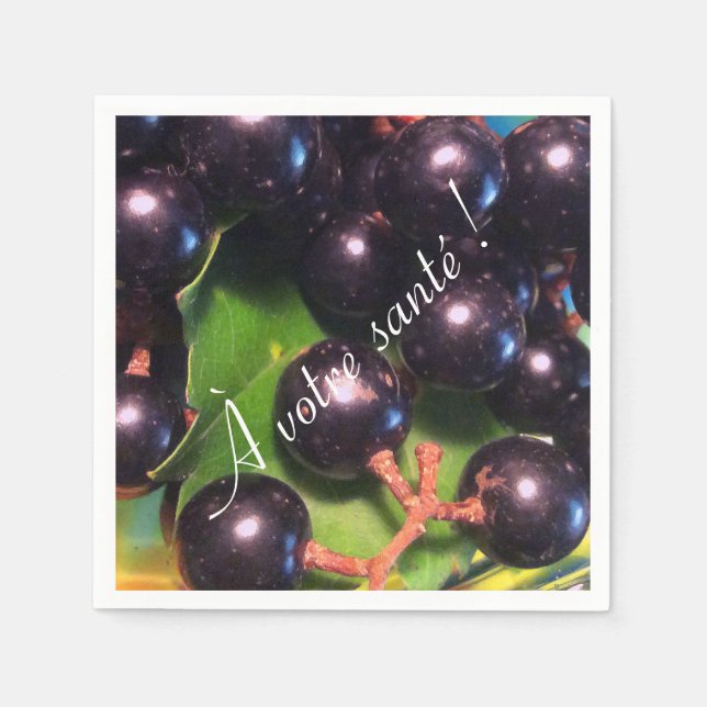 Guardanapo De Papel Uvas de vinho (Frente)