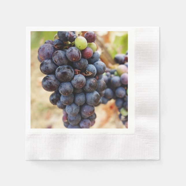 Guardanapo De Papel Uvas Numa Vinha (Frente)