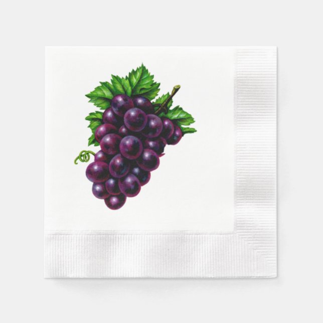 Guardanapo De Papel Uvas Roxas (Frente)
