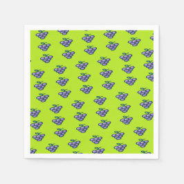 Guardanapo De Papel Uvas roxas em verde