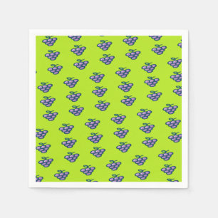 Guardanapo De Papel Uvas roxas em verde