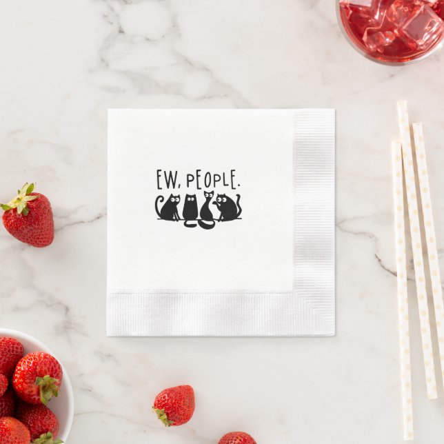 Guardanapo De Papel Uw Pessoas Engraçadas Gatos Pretos (Insitu)