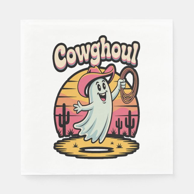 Guardanapo De Papel Vaca Ghoul Halloween Spooky (Frente)