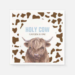 Guardanapo De Papel Vaca sagrada estou um papel de aniversário de impr