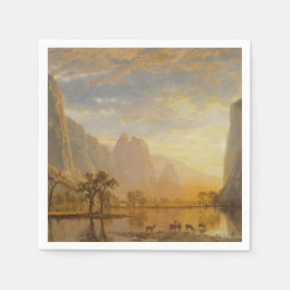 Guardanapo De Papel Vale do Yosemite (1864) - Albert Bierstadt