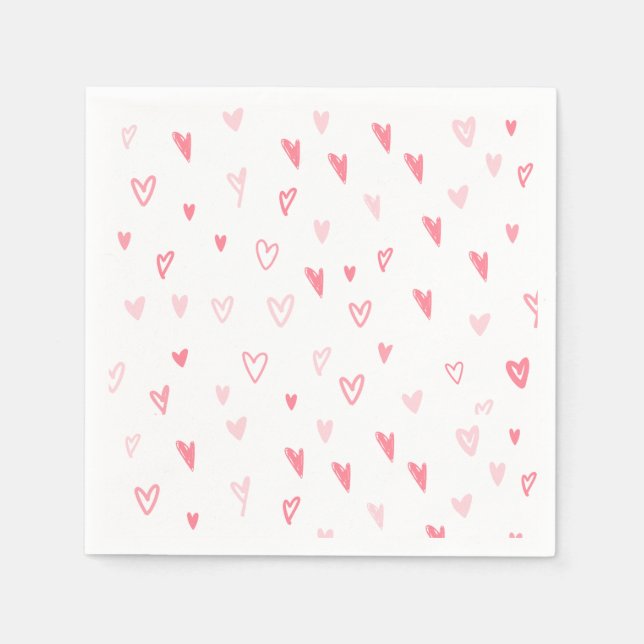 Guardanapo De Papel Valentine Day Love Pattern Napkins (Frente)