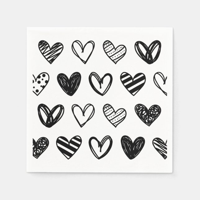 Guardanapo De Papel Valentine Day Love Pattern Napkins (Frente)