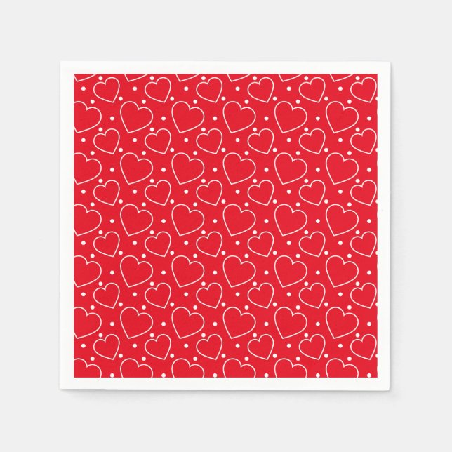 Guardanapo De Papel Valentine Hearts Paper Napkins (Frente)