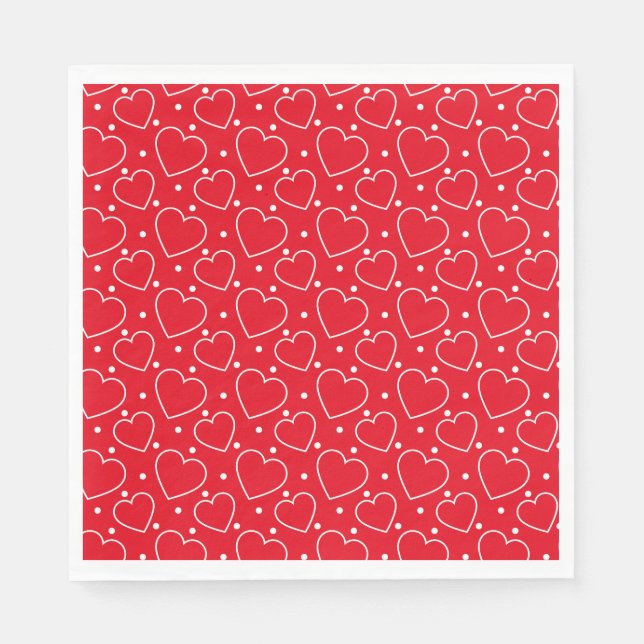 Guardanapo De Papel Valentine Hearts Paper Napkins (Frente)
