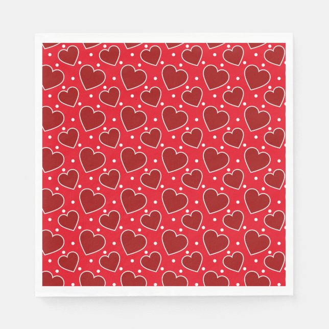 Guardanapo De Papel Valentine Hearts Paper Napkins (Frente)