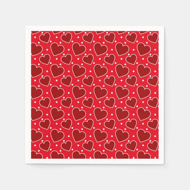Guardanapo De Papel Valentine Hearts Paper Napkins (Frente)